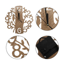 Lade das Bild in den Galerie-Viewer, moderne Holzwanduhr im Vintage- Design